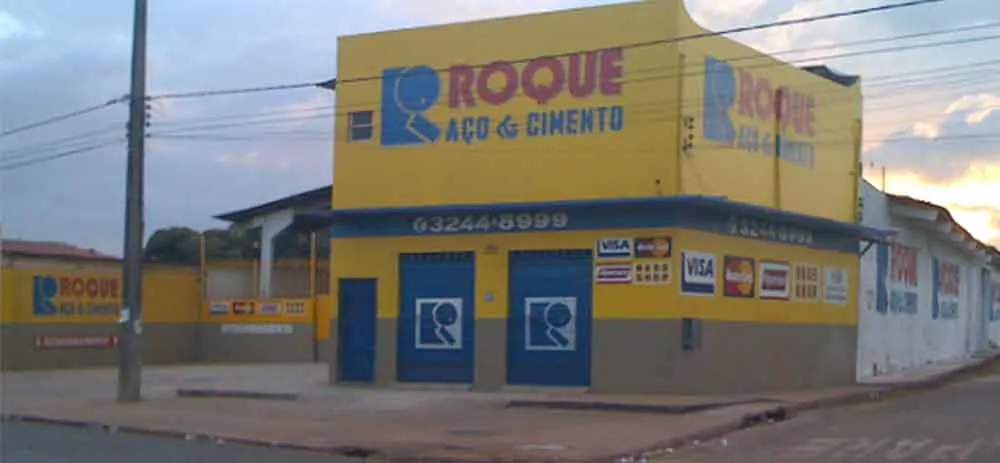 Fachada da Roque Aço e Cimento